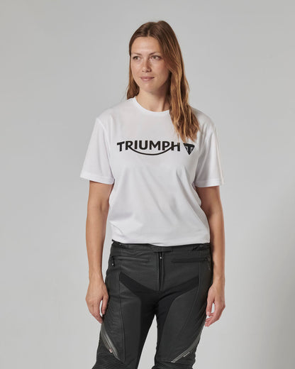 MTSS24100 - RAPID S/SLV TEE WHITE-L - Genuine Triumph Motorcycle Product