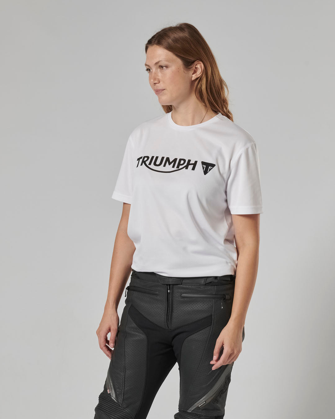 MTSS24100 - RAPID S/SLV TEE WHITE-L - Genuine Triumph Motorcycle Product
