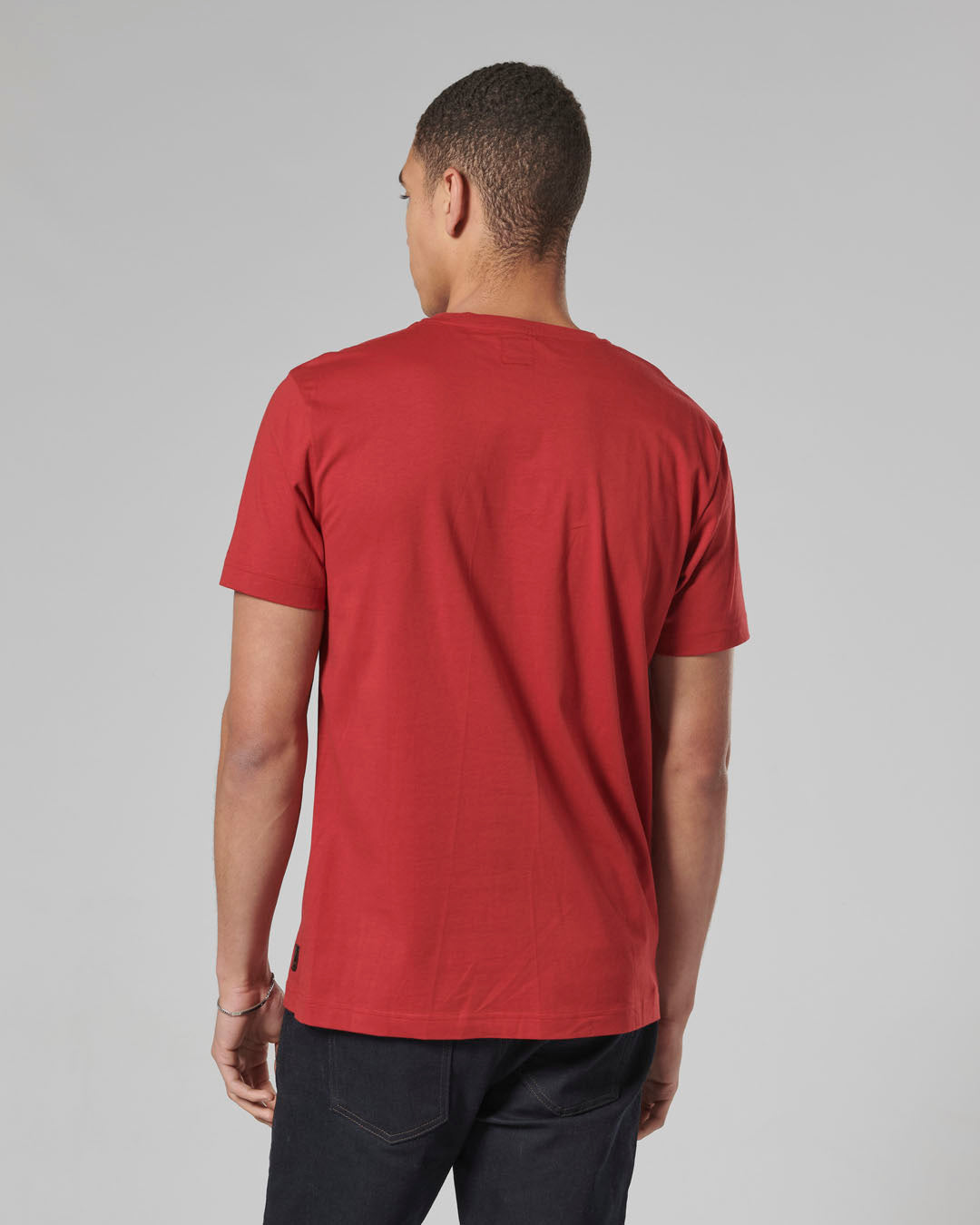 MTSS24105 - CARTMEL TEE-RED/BONE-L - Genuine Triumph Motorcycle Product