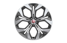 Jaguar E-PACE 21" Style 5053, Diamond Turned with Satin Grey contrast