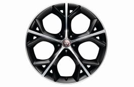 Jaguar F-TYPE 20" Style 5040, Diamond Turned with Gloss Black contrast, rear, Pre 21MY