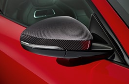 Jaguar F-TYPE Silver Weave Carbon Fibre Mirror Cover Kit