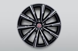Jaguar F-TYPE 20" Style 1066, Diamond Turned with Gloss Black contrast, rear
