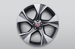 Jaguar F-TYPE 20" Style 5102, Diamond Turned with Technical Grey contrast, front