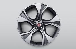 Jaguar F-TYPE 20" Style 5102, Diamond Turned with Technical Grey contrast, rear