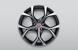 Jaguar F-TYPE 19" Style 5101, Diamond Turned with Gloss Black contrast, front