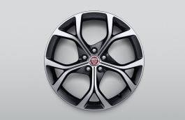 Jaguar F-TYPE 19" Style 5101, Diamond Turned with Gloss Black contrast, rear
