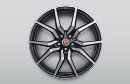 Jaguar F-TYPE 20" Forged, Style 1041, Diamond Turned with Satin Black contrast, rear