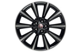 Jaguar F-TYPE 19" Style 1026, Diamond Turned with Gloss Black contrast, rear