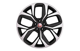 Jaguar I-PACE 20" Style 5068, Diamond Turned with Gloss Dark Grey contrast
