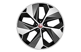 Jaguar I-PACE 22" Style 5069, Diamond Turned with Gloss Black contrast and Carbon Fibre inserts