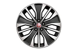 Jaguar I-PACE 18" Style 5055, Diamond Turned with Gloss Dark Grey contrast