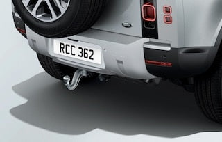 Land Rover Defender - Detachable Tow Bar Kit - 130, Air Suspension, Satin Starlight Tow Eye Cover