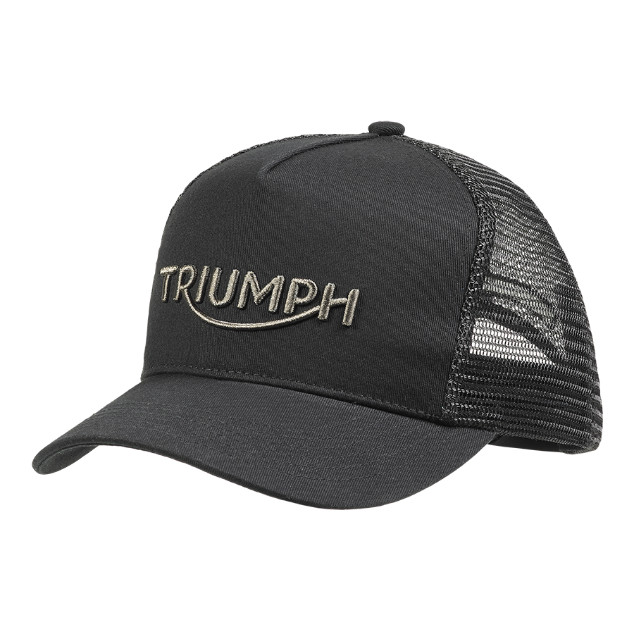 Whysall Trucker Cap in Black and Gunmetal