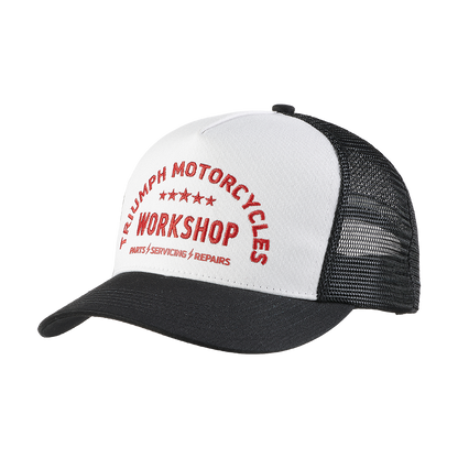 Workshop Trucker Cap in Bone and Black - SS23