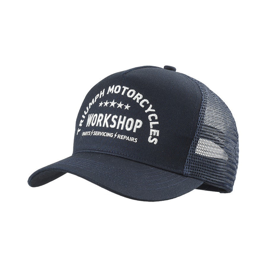 MCAS24302 - WORKSHOP CAP - NAVY/BONE - Genuine Triumph Motorcycle Product