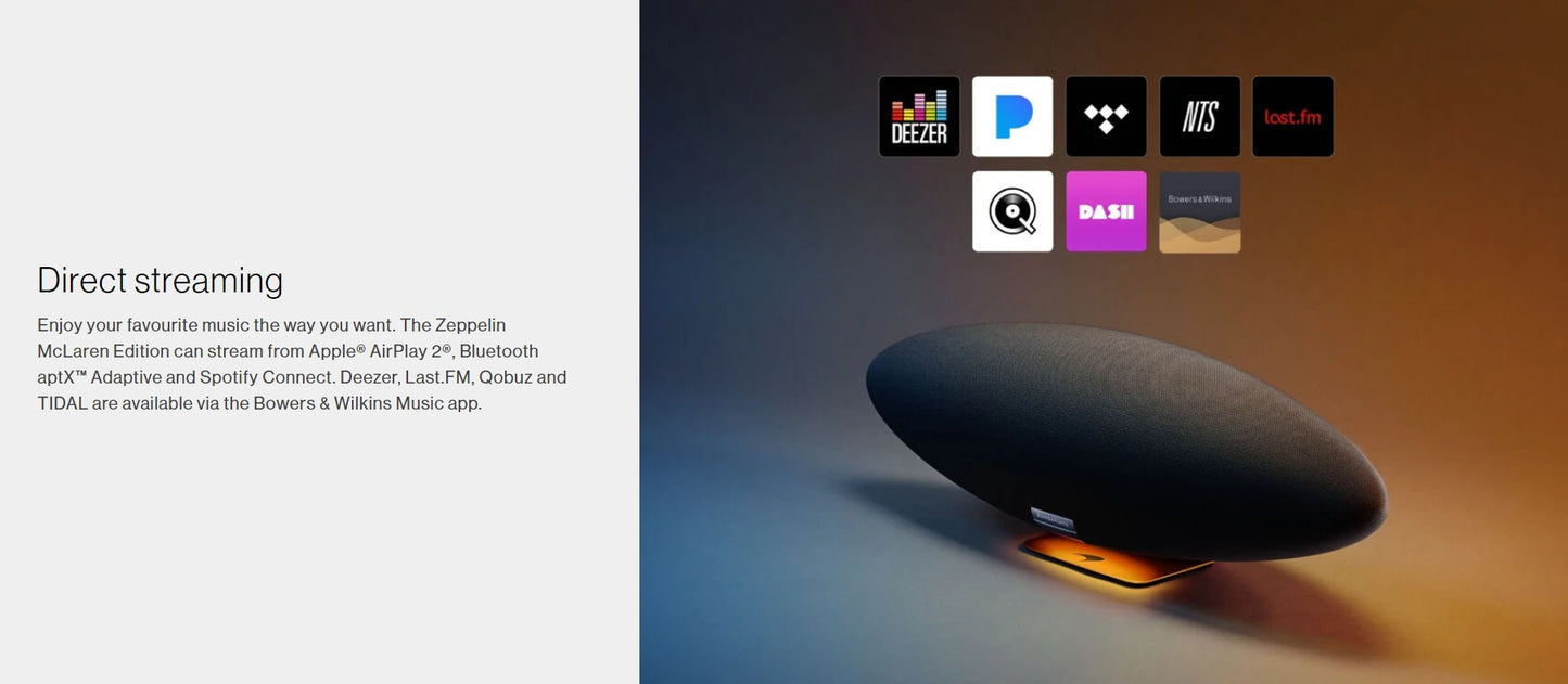 Bowers & Wilkins Zeppelin McLaren Edition wireless speaker