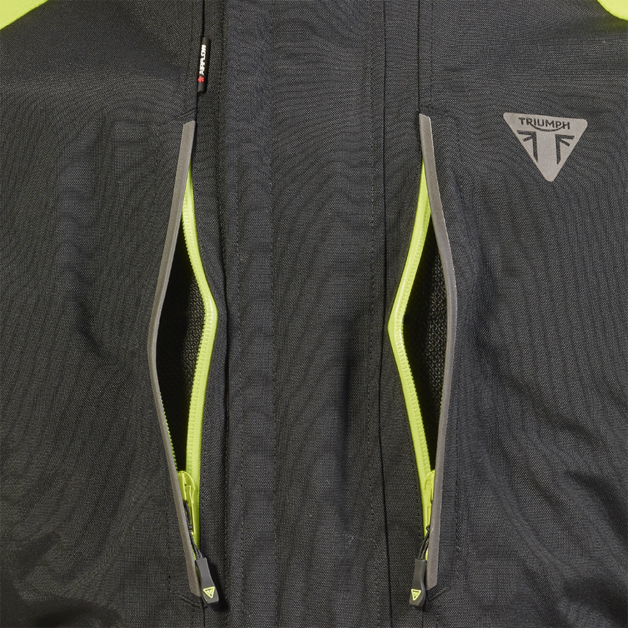 Tourer Bright Jacket in Black and Fluoro - SS23