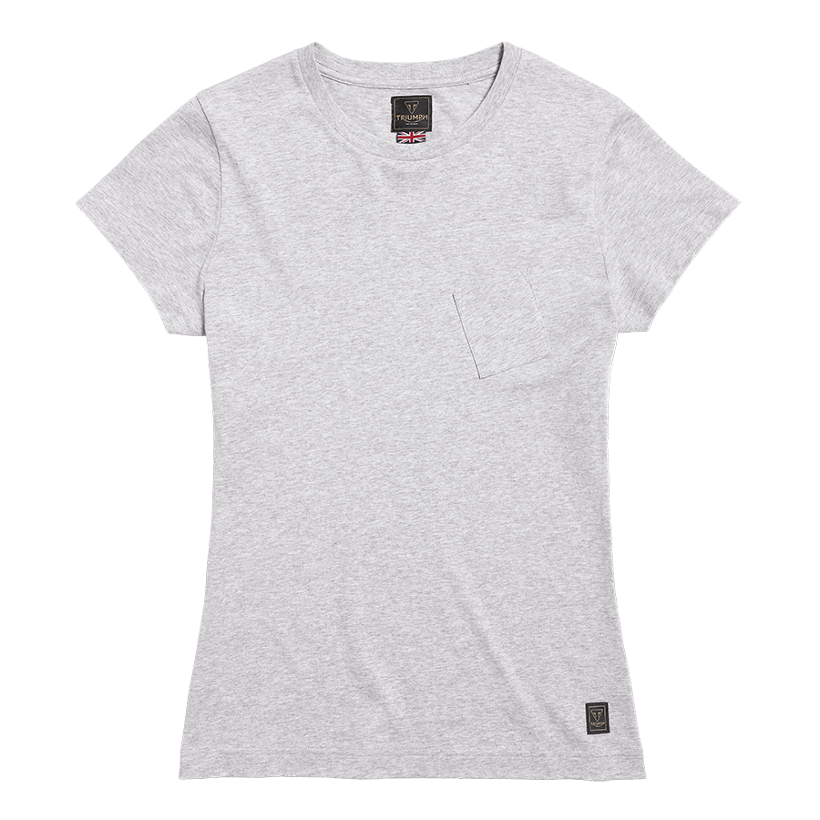 Sydney Womens Pocket Tee in Grey