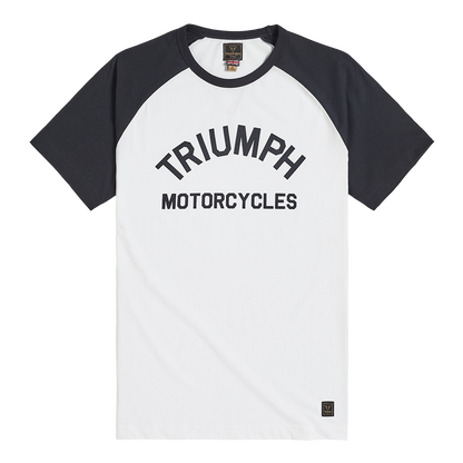 Saltern Contrast Sleeve Tee in White and Black - SS23
