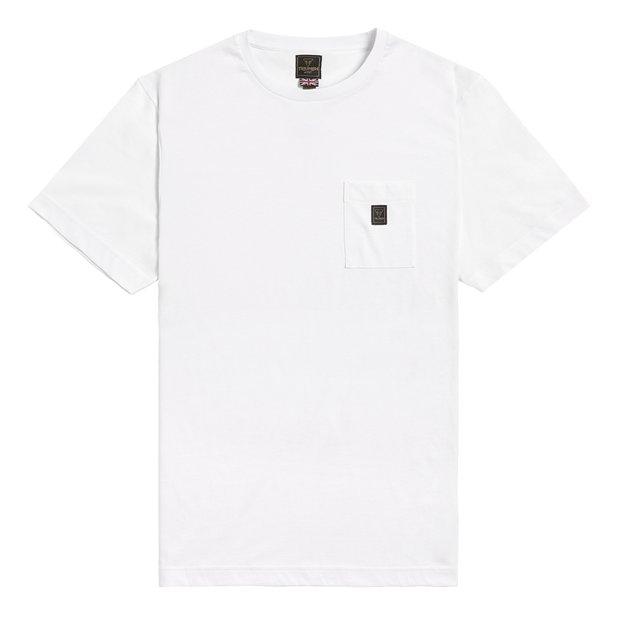 MTSS2325 - SNAKE PITT WHT/GRY TEE-L - Genuine Triumph Motorcycle Product