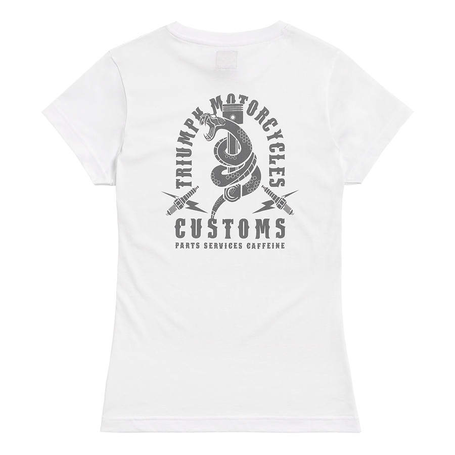 Snake Pit Womens Tee in White and Grey - SS23