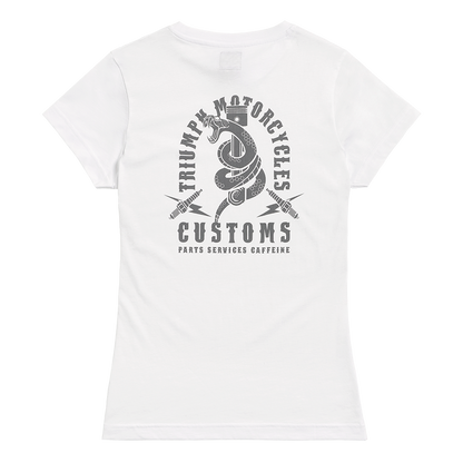 Snake Pit Womens Tee in White and Grey - SS23