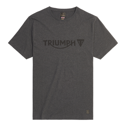 MTSS24104 - CARTMEL TEE-BLK MARL/BLK-L - Genuine Triumph Motorcycle Product