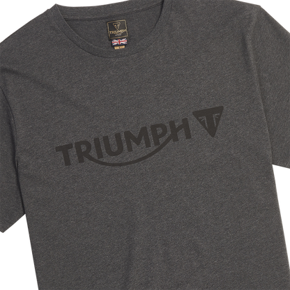MTSS24104 - CARTMEL TEE-BLK MARL/BLK-L - Genuine Triumph Motorcycle Product