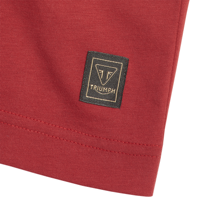 MTSS24105 - CARTMEL TEE-RED/BONE-L - Genuine Triumph Motorcycle Product
