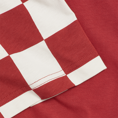 MTSS24105 - CARTMEL TEE-RED/BONE-L - Genuine Triumph Motorcycle Product