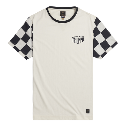 MTSS24116 - SS CHECKERBOARD TEE-L - Genuine Triumph Motorcycle Product