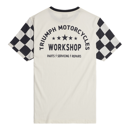 MTSS24116 - SS CHECKERBOARD TEE-L - Genuine Triumph Motorcycle Product