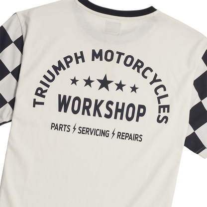 MTSS24116 - SS CHECKERBOARD TEE-L - Genuine Triumph Motorcycle Product