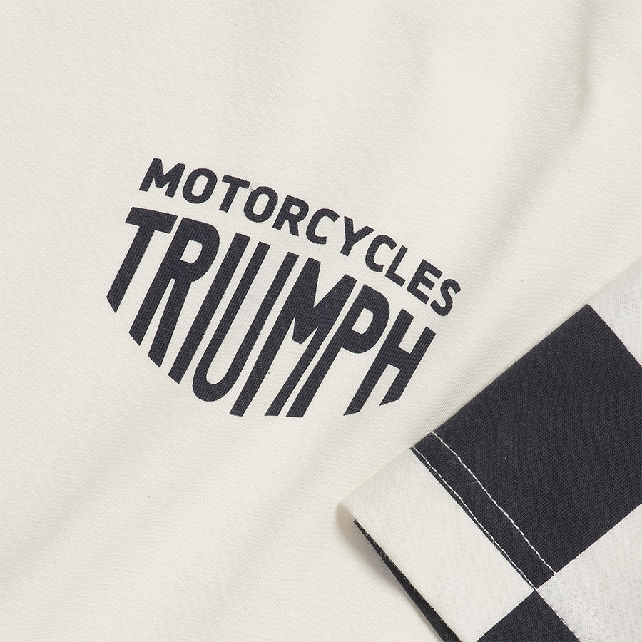 MTSS24116 - SS CHECKERBOARD TEE-L - Genuine Triumph Motorcycle Product