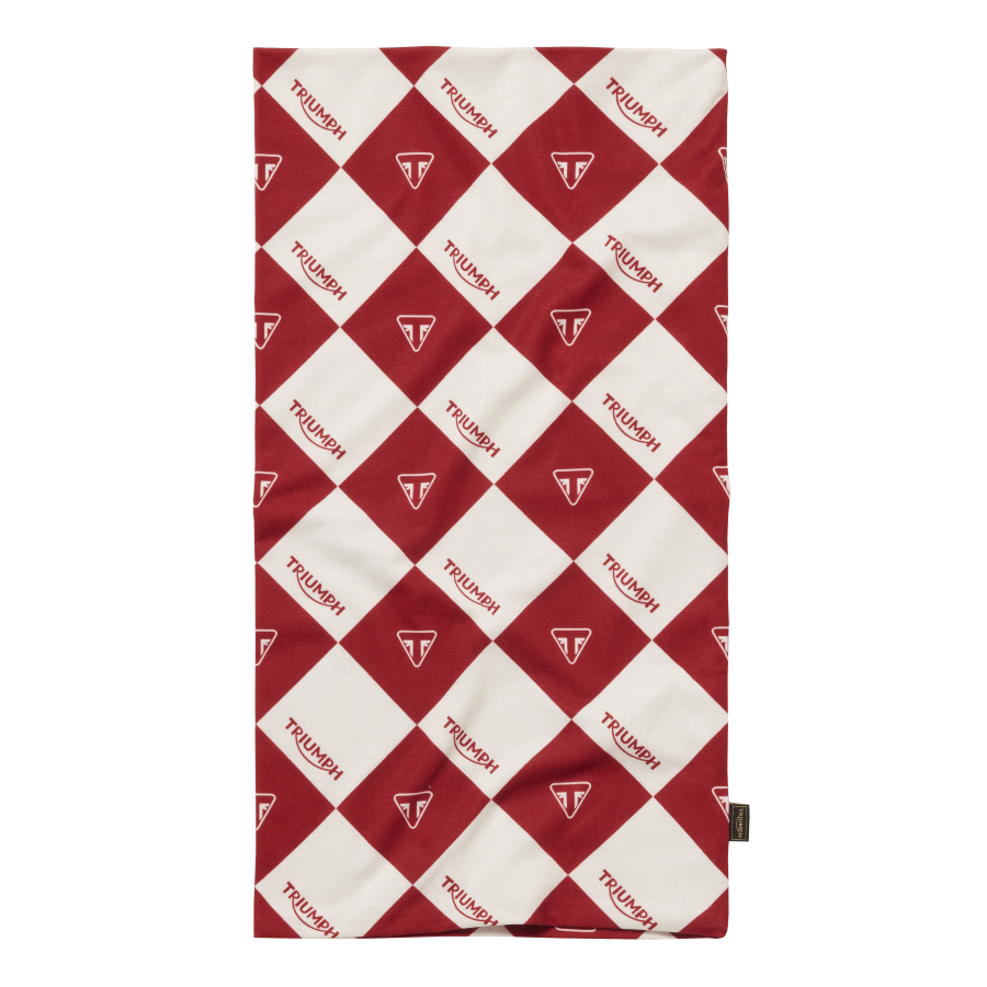 MTUS24205 - HARLEQUINN NECK TUBE RED - Genuine Triumph Motorcycle Product