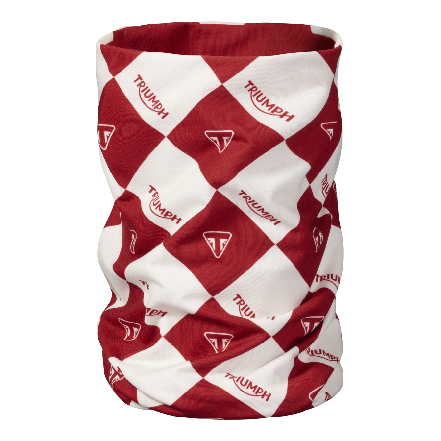 MTUS24205 - HARLEQUINN NECK TUBE RED - Genuine Triumph Motorcycle Product