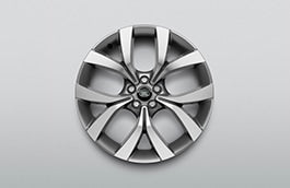 Range Rover Evoque - 20" Style 5076, Diamond Turned with Gloss Mid-Silver contrast