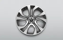 Range Rover Evoque - 21" Style 5077, Diamond Turned with Gloss Light Silver contrast, 20MY onwards