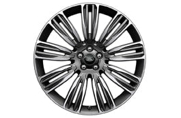 Range Rover Velar - 22" Style 9007, Diamond Turned with Satin Light Silver contrast