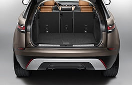Range Rover Velar - Loadspace Luxury Carpet Mat - Ebony, Full Sized Spare Wheel, Pre 21MY