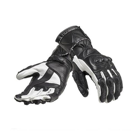 Triple Black Leather Motorcycle Gloves - black friday