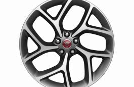 Jaguar XE 20" Style 1014, Diamond Turned with Satin Grey contrast, front