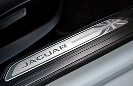 Jaguar XE Sill Treadplates - Union Jack, Ebony
