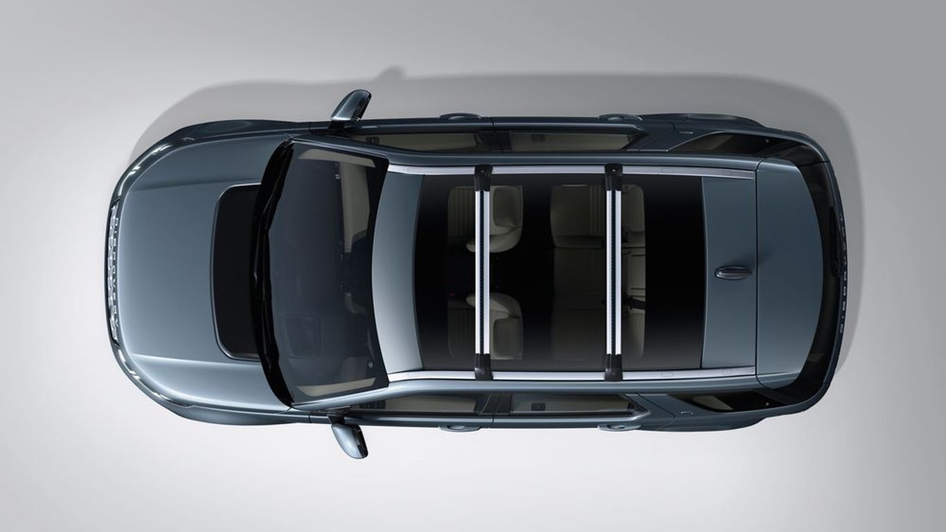 Roof Rail and Cross Bar Kit - Silver finish, Panoramic Roof