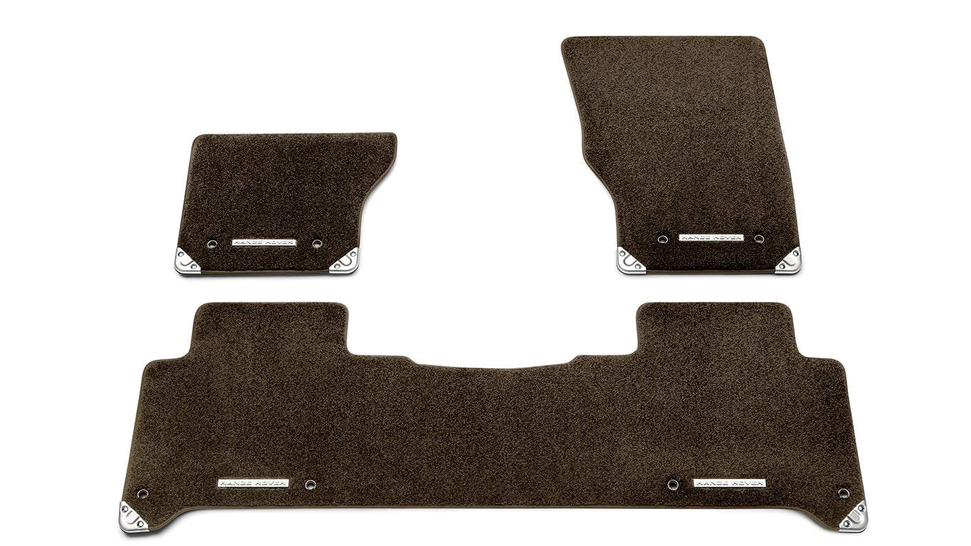 Luxury Carpet Mat Set - Espresso, RHD, with Ingot Branding